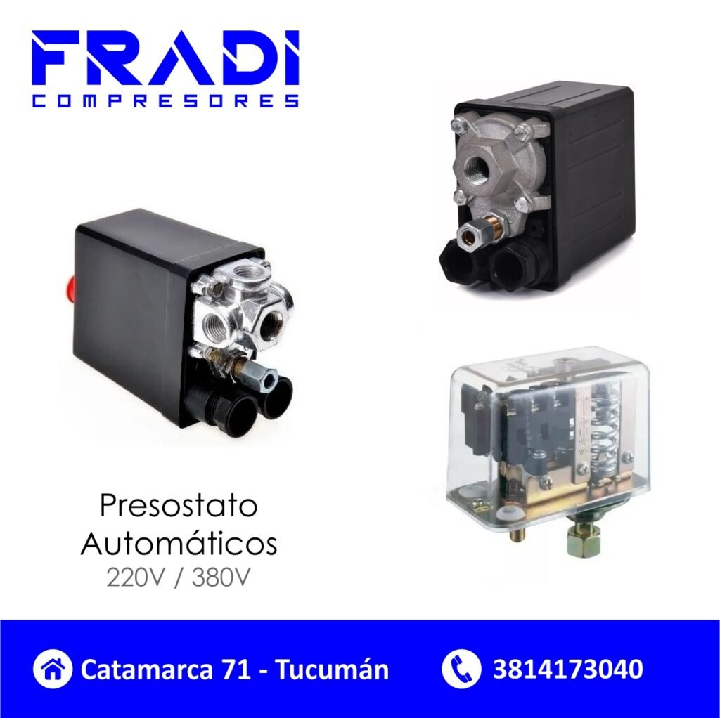 PRESOSTATOS AUTOMATICOS PARA COMPRESOR DE AIRE