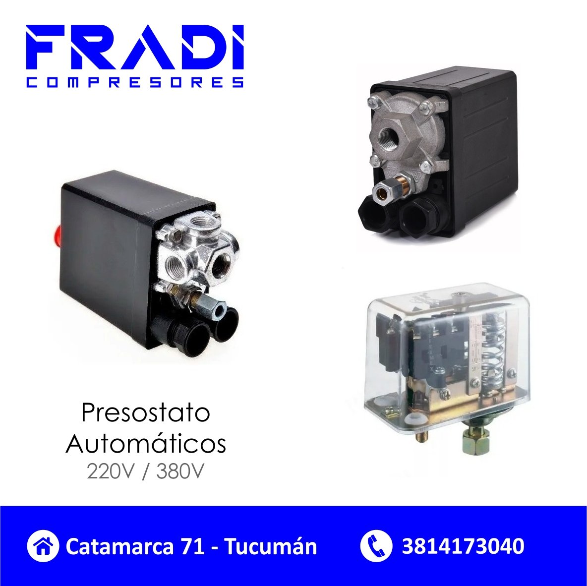 PRESOSTATOS AUTOMATICOS PARA COMPRESOR DE AIRE